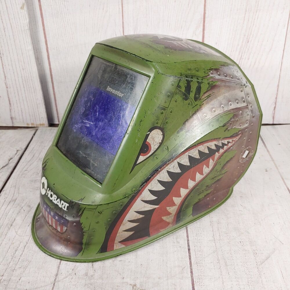 Hobart 771015 Inventor P-40 FLYING TIGER Auto Darkening Welding Helm - TESTED